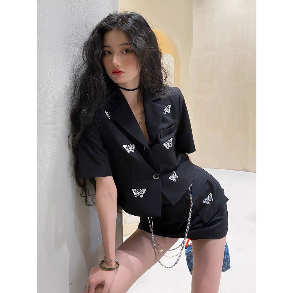 Set đồ nữ cá tính, set vest nữ, váy ngắn đi chơi sang chảnh mùa hè đẹp 8A00135 JKR