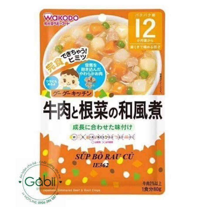 [BÉ TỪ 12 THÁNG] CHÁO GÓI ĂN LIỀN WAKODO 80GR