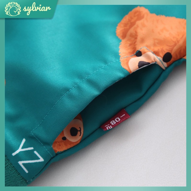 Áo Khoác Cardigan Hai Mặt Có Khóa Kéo In Họa Tiết Hoạt Hình Dễ Thương Cho Bé 1-6 Tuổi