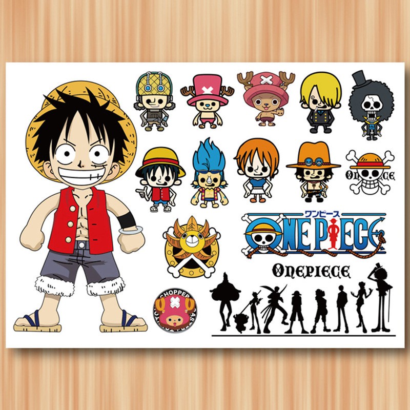 Sticker dán trang trí vali du lịch hình ngộ nghĩnh ( One Piece, Hello kitty, Doremon... )