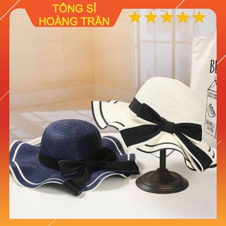 Mũ cói nữ rộng vành thời trang - đi biển