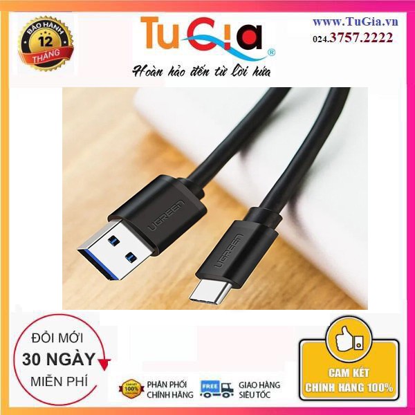 Cáp USB Type C to USB 3.0 Ugreen 20882 dài 1m- Hàng chính hãng