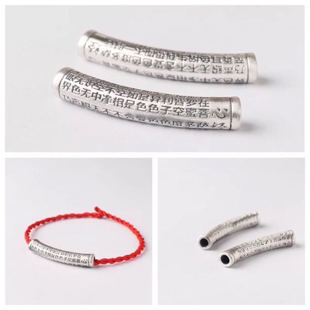 Charm Bạc khắc Bát Nhã Tâm Kinh