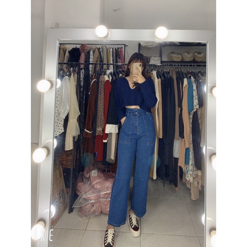 Quần jeans giãn suông túi vuông mẫu mới siêu hot | BigBuy360 - bigbuy360.vn