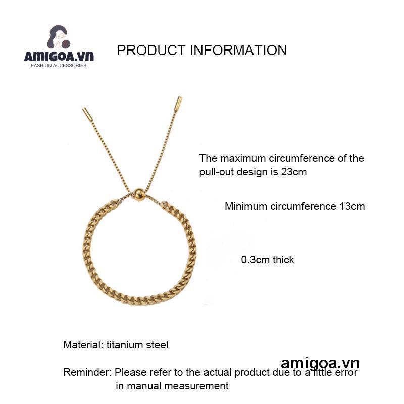 1 Vòng Tay Dây Bện Bằng Thép Titan Mạ Vàng Thời Trang Cho Nữ