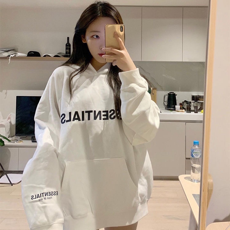 Áo Nỉ Hoodie Dài Tay Essential - Form Rộng Nam, Nữ Unisex - Chất Nỉ Bông Dày Dặn - Hottrend 2021 | BigBuy360 - bigbuy360.vn