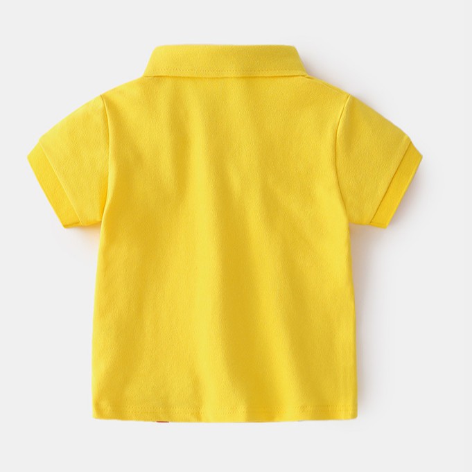 Áo thun polo SOFFNY tay ngắn bằng cotton thời trang mùa hè dành cho bé trai