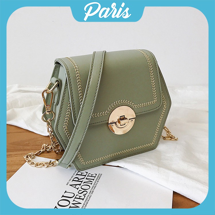 Túi Đeo Chéo Paris595 Hình Lục Giác Thanh Lịch, Thời Thượng RẺ ĐẸP