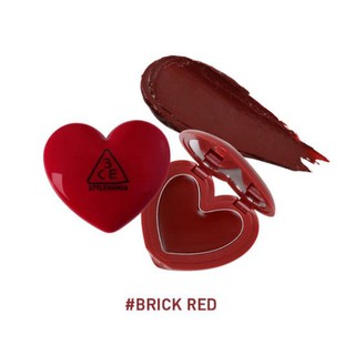 Son Dưỡng Môi 3CE Heart Pot Lip Hình Trái Tim hàng super Brick Red