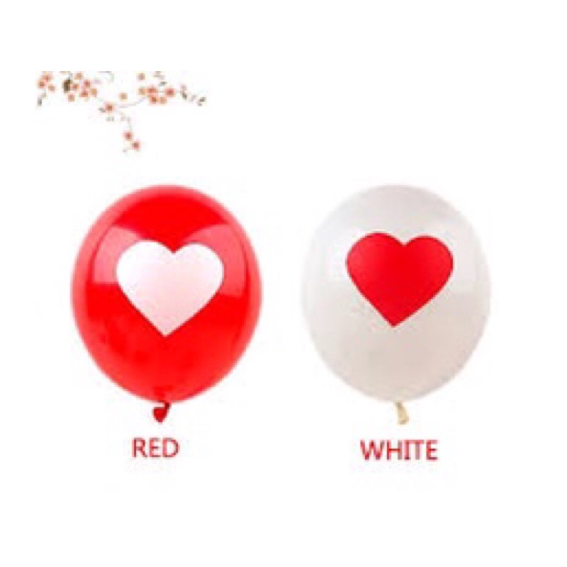 Bóng tròn in hình trái tim trang trí phòng cưới, sinh nhật, tình yêu