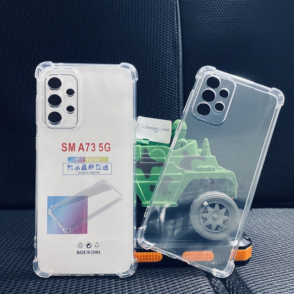 Ốp lưng chống sốc Samsung A73 5G loại dày cao cấp trong suốt chống va đập bo 4 góc