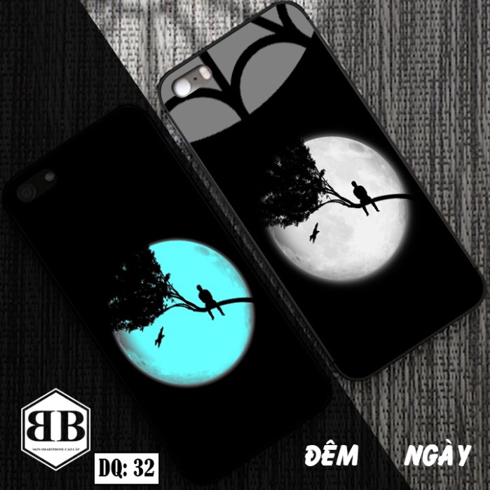 Ốp lưng kính Dạ Quang iphone 5 / 5s / 5SE / 5 SE phát sáng trong đêm hình nội thất máy