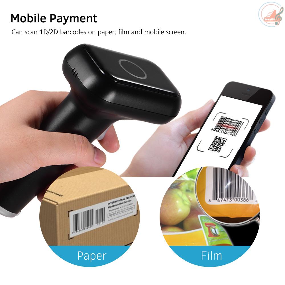 Handheld USB Wired CMOS Image Barcode Scanner 1D 2D QR PDF417 Data Matrix Bar Code Reader with USB Cable for Mobile Payment Computer Screen Supermarket Retail Store Warehouse