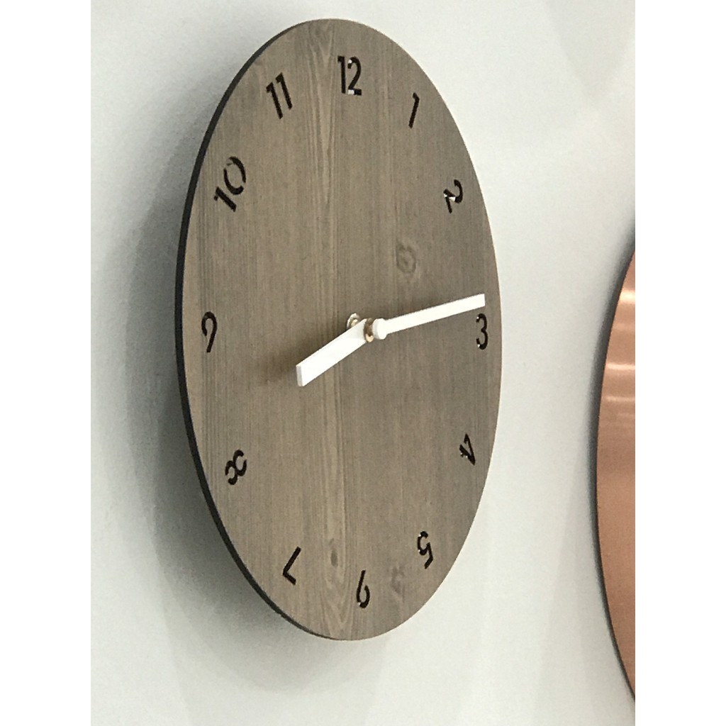 Đồng hồ treo tường mặt gỗ tròn Wall Clock