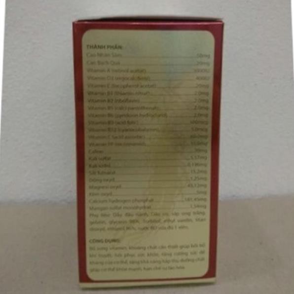 HOMRAMIN GINSENG NHÂM SÂM - TĂNG CƯỜNG THỂ LỰC HỘP 60 VIÊN | BigBuy360 - bigbuy360.vn