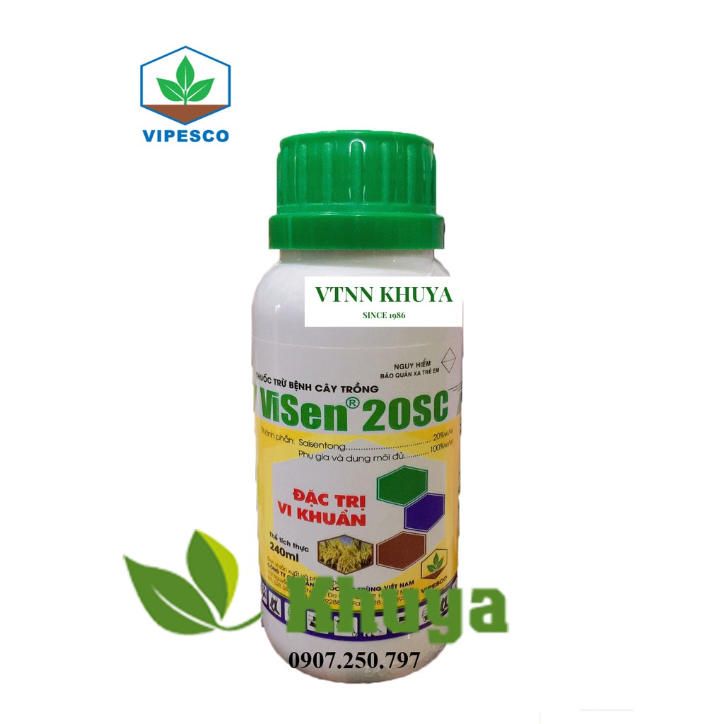 Thuốc trừ bệnh Visen 20SC 240ml Vipesco Đặc trị vi khuẩn