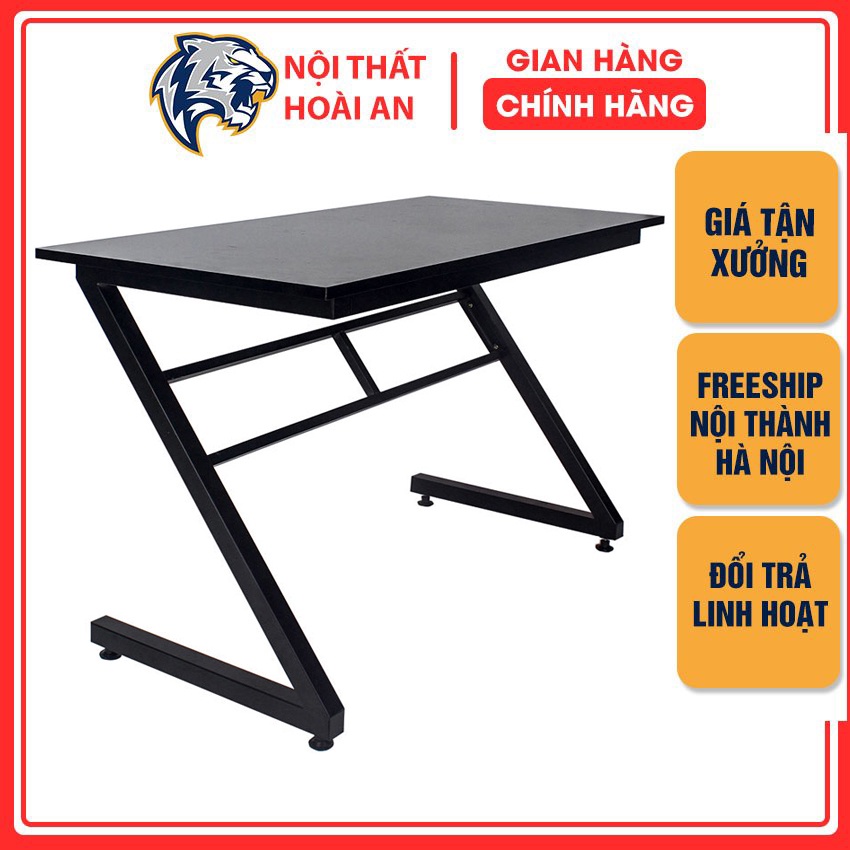 Bàn Làm Việc Bàn Học Chữ U K Z Mặt Gỗ (Hộp 40x40) HA07 Chân Sắt Sơn Tĩnh Điện, TK Hiện Đại - Nội Thất Hoài An