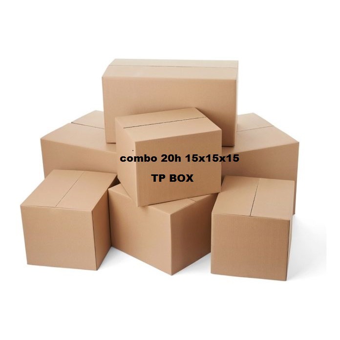 Hộp giấy carton size 15x15x15 giá rẻ, Bộ 20 hộp đóng hàng