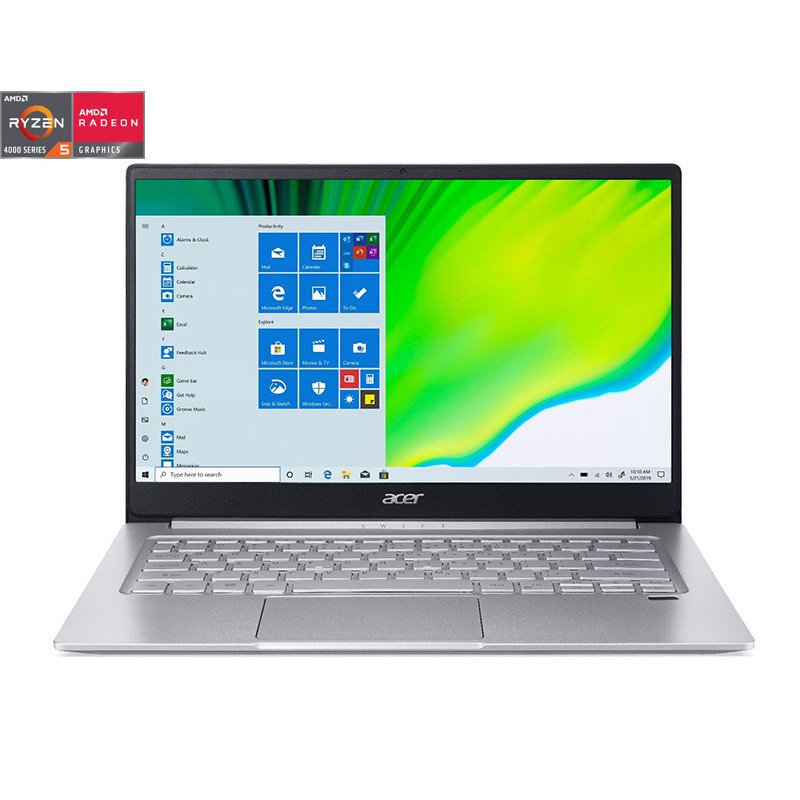Laptop Acer Swift 3 SF314-42-R5Z6 (NX.HSESV.001)/ Silver/ AMD Ryzen R5-4500U/ RAM 8GB/ SSD 512GB