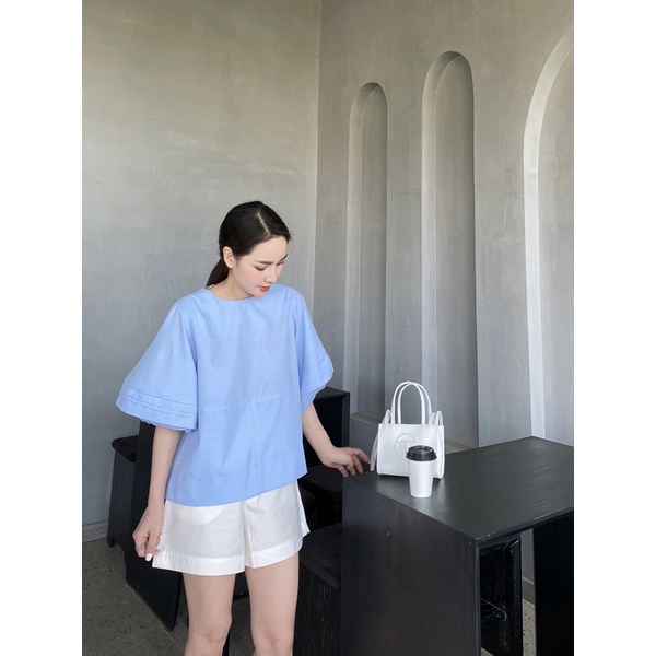 SHU SHI CLOTHING - Áo Cổ Tròn Tay Bồng ( ảnh chính chủ )