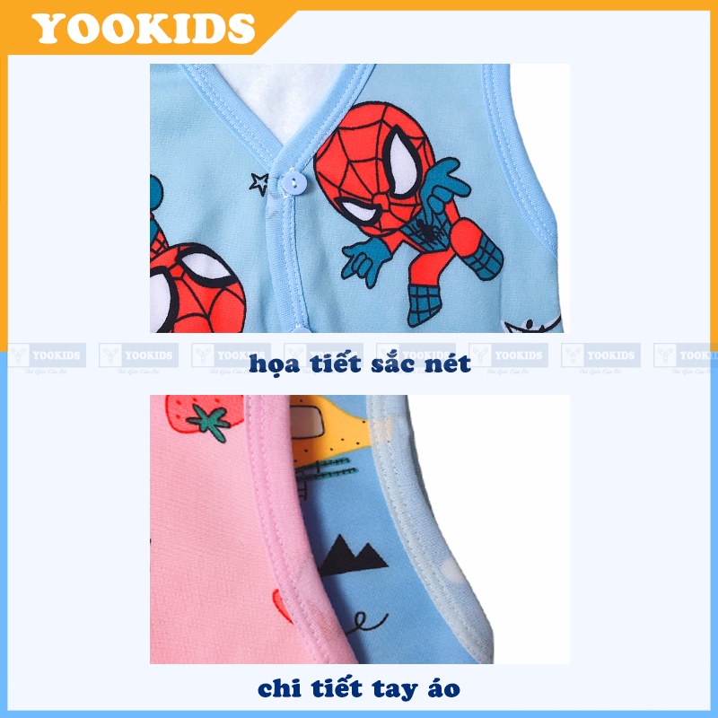 Áo gile cho bé YOOKIDS chất nỉ trần bông mềm ấm, áo gile cho bé trai bé gái 1 2 3 4 tuổi