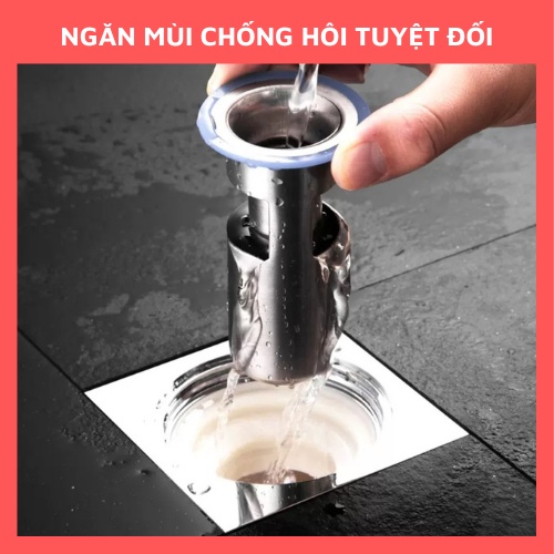 [NGĂN MÙI THOÁT NƯỚC NHANH]Phụ kiện Ngăn mùi nhà tắm - INOX 304 lắp thoát sàn chống mùi hôi ngăn vi khuẩn trào ngược lên