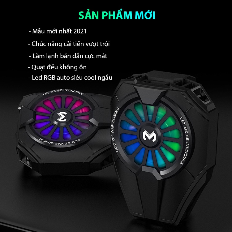 Quạt tản nhiệt gaming cho điện thoại SIDOTECH MEMO DL06 làm mát công nghệ sò lạnh giảm nhiệt độ nhanh cho game mobile | WebRaoVat - webraovat.net.vn