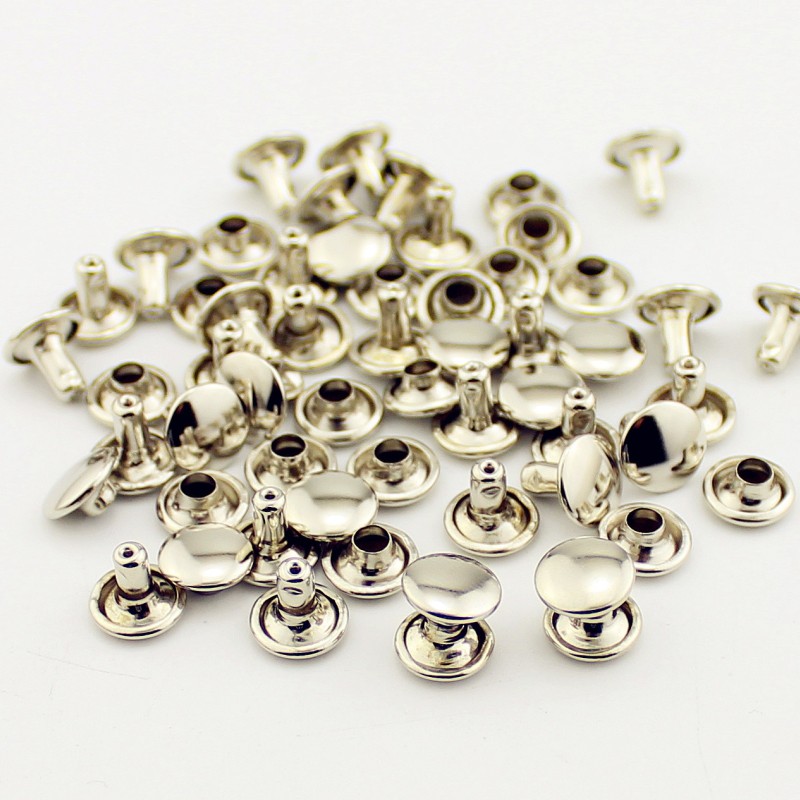 Bộ 100 Đinh Tán Đồng 6 / 8mm Chuyên Dụng Cho Trang Trí Vòng Cổ / Thắt Lưng / Túi Xách / Da