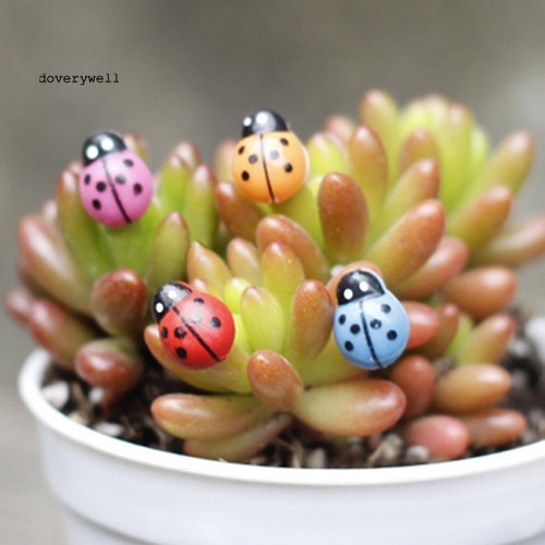 Bộ 100 mô hình bọ rùa 3D mini bằng nhựa dùng cho trang trí tiểu cảnh