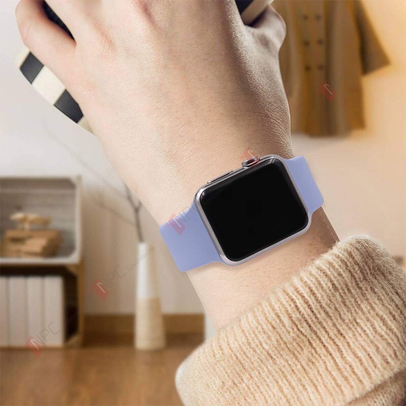 Dây silicon thay thế dành cho đồng hồ Apple 38mm 40mm 42mm 44mm Series 6/5/4/3/2/1