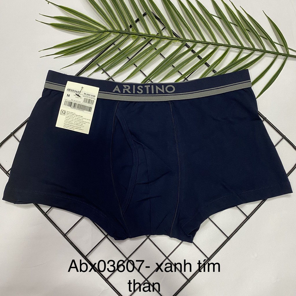 Quần lót nam boxer Aristino ABX03607 sịp đùi chất cotton co giãn mềm mại thoáng mát thấm hút cao cấp chính hãng