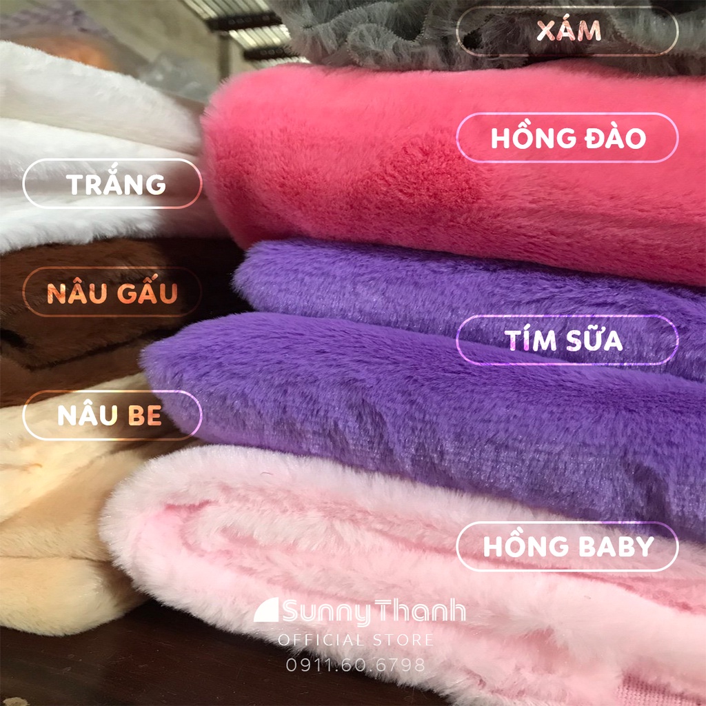 20cm*20cm [ Tóc doll THỎ ] vải lông nhung lông thú lông thỏ SunnyThanh