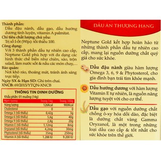 Dầu ăn Neptune Gold 1l