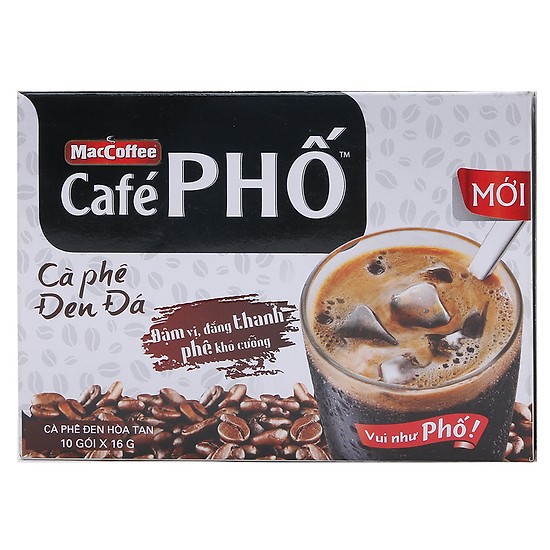 Cà Phê Đen Đá Hòa Tan Café Phố 160g