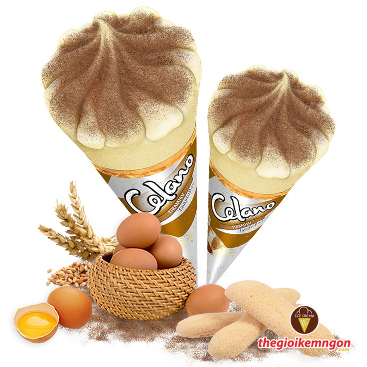 [KEM NGON] Kem ốc quế tiramisu Celano Cone 125ml