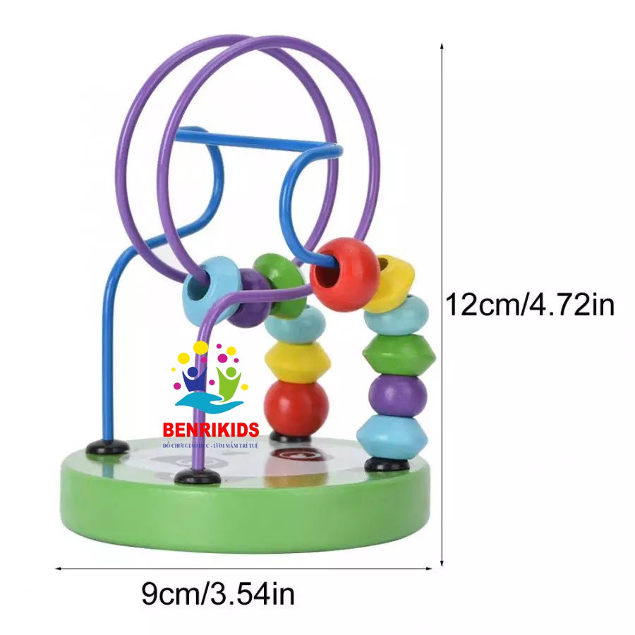 Đồ Chơi Gỗ Thông Minh,Luồn Hạt Gỗ Giúp Bé Rèn Luyện Kỹ Năng Đôi Tay Và Tư Duy Logic