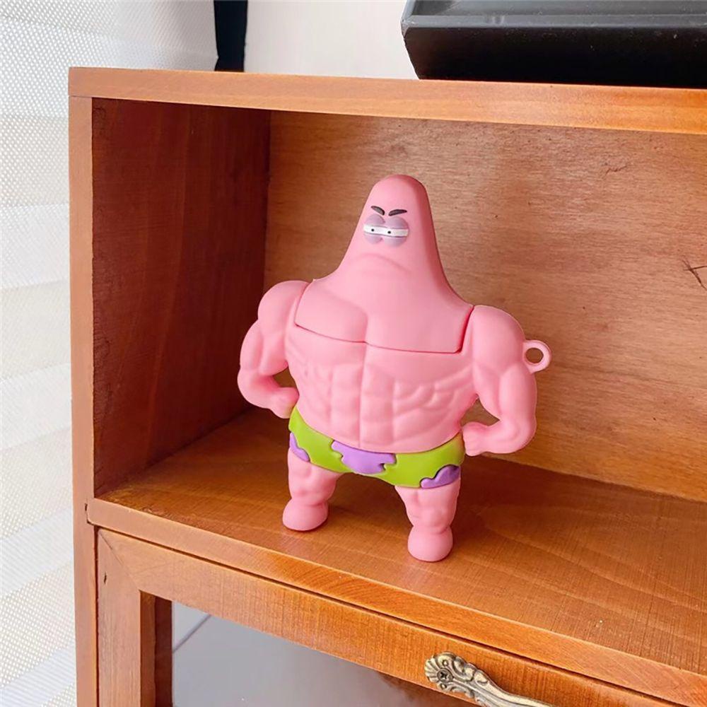 Vỏ Bảo Vệ Hộp Sạc Tai Nghe Airpods Hình Patrick Star Bằng Silicon Xinh Xắn