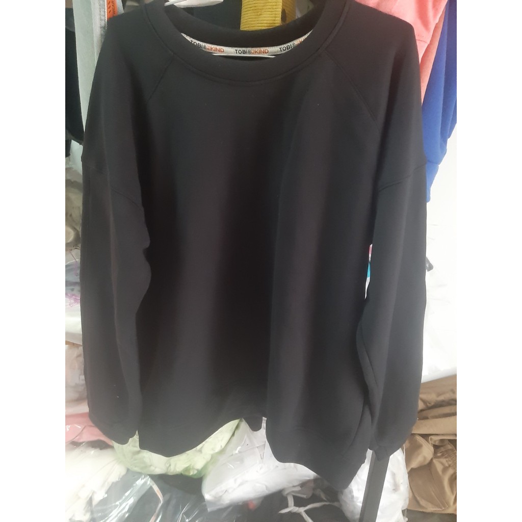 Áo Sweater form Unisex màu Black cao cấp DJ