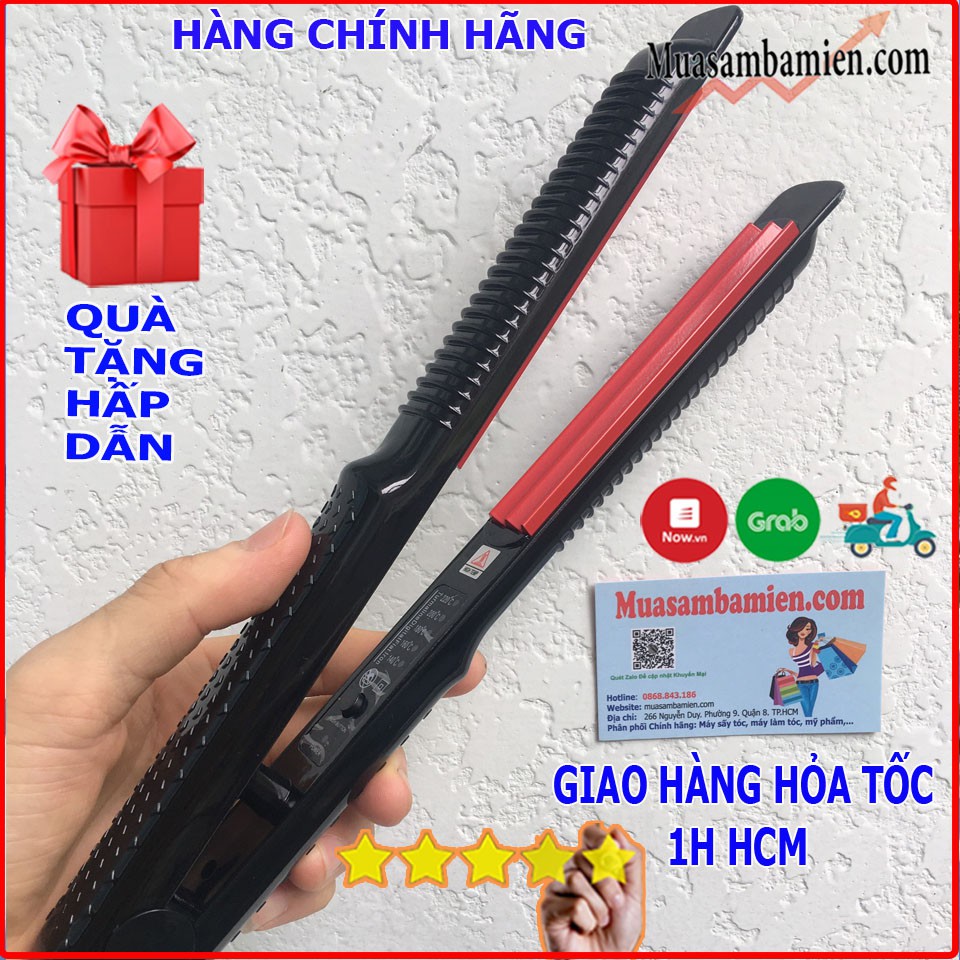 Máy bấm xù tóc chỉnh nhiệt cao cấp Hàn Quốc SH201 Tặng kèm kẹp vịt chia tóc