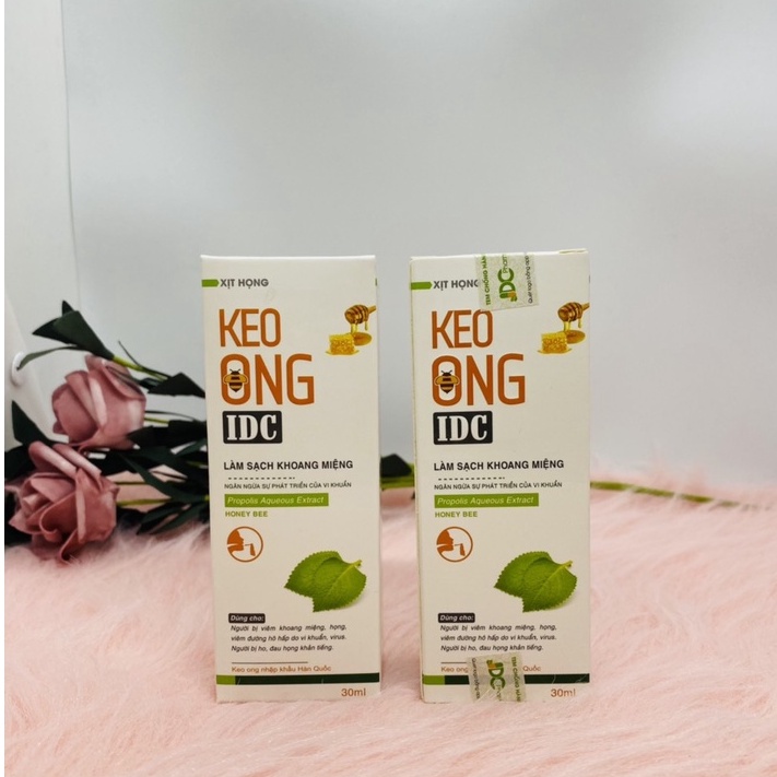 Xịt họng keo ong IDC chai xịt 30ml, giúp giảm đau họng, làm sạch răng miệng, khử mùi hôi hiệu quả