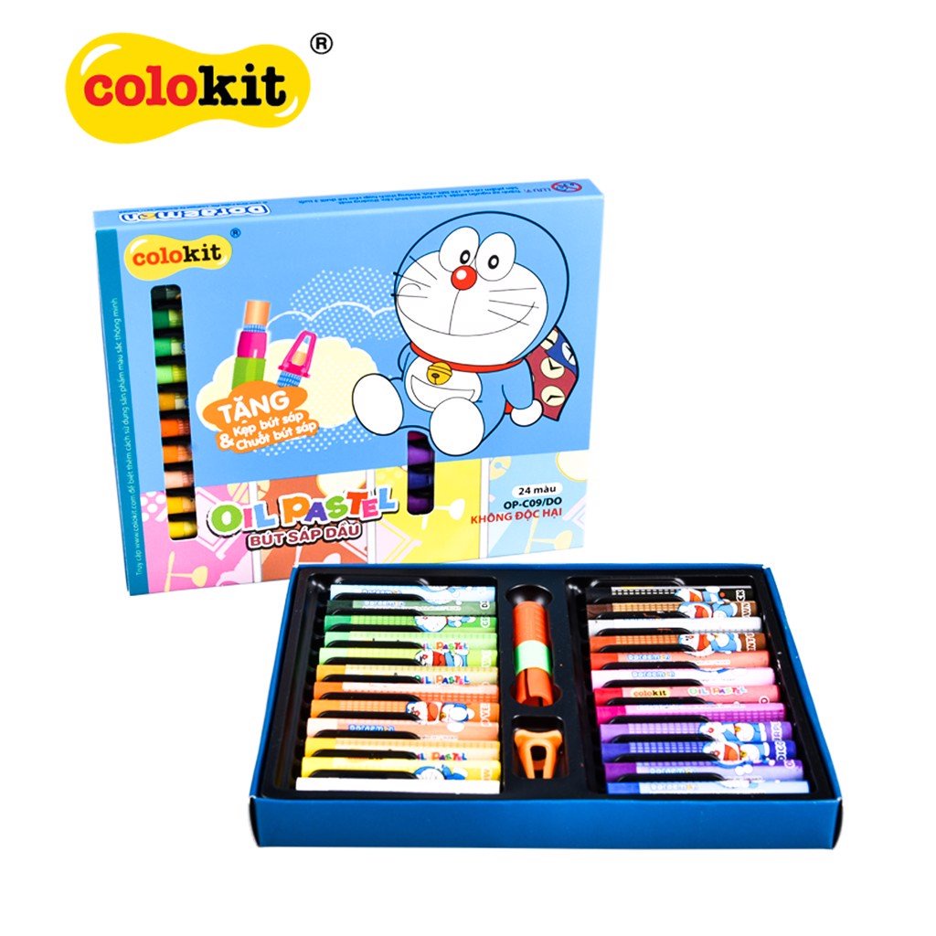 Bút sáp dầu Colokit Doraemon OP-C07 DO, OP-C08 DO , OP-C09 DO