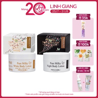 Kem dưỡng thể nâng tông trắng da Privia Pure Milky Night Body Lotion đêm/ Pure Milky White Body Lotion Linh Giang