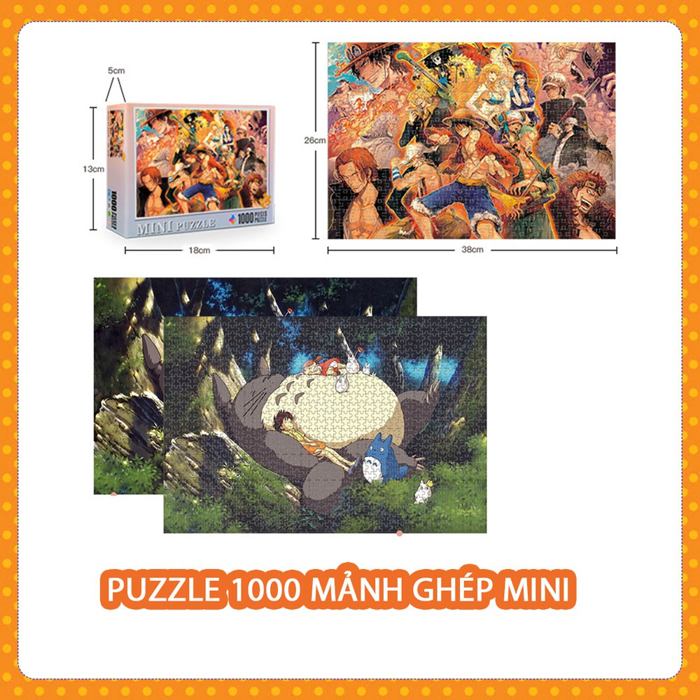 Tranh ghép hình 1000 mảnh mini giấy bồi trắng có kèm keo gắn tranh/1000 Pcs Jigsaw Puzzle/Thú Vị Cao Cấp Nhiều Loại