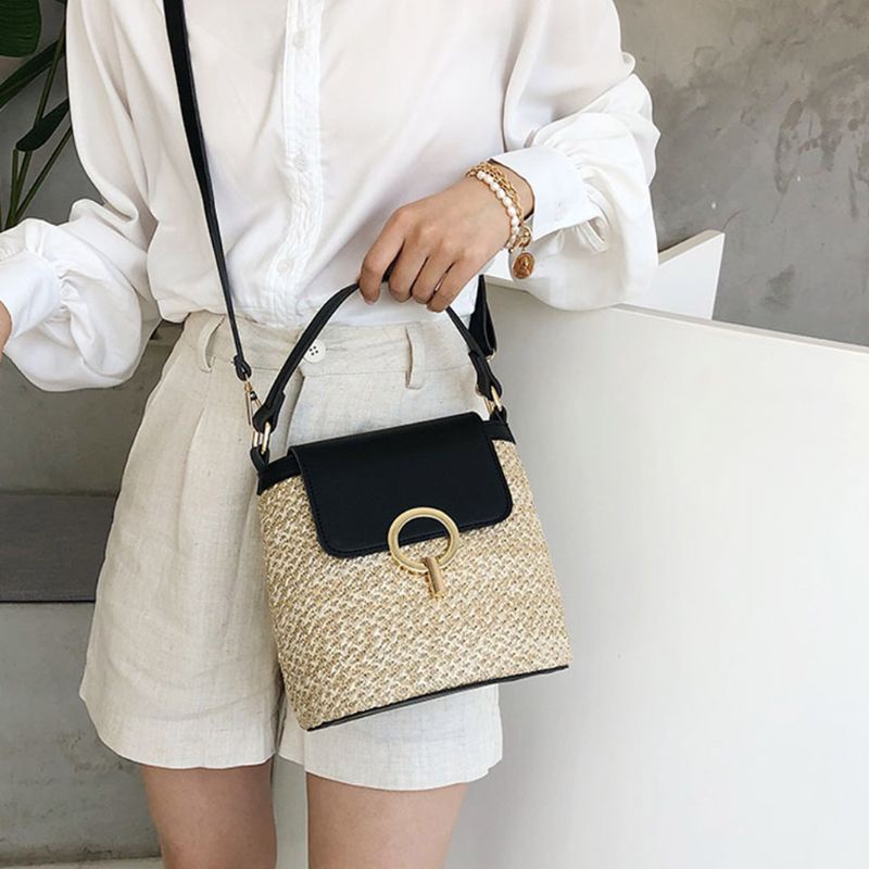 Túi cói Vai Đan Rơm Thời Trang Sành Điệu Cho Nữ