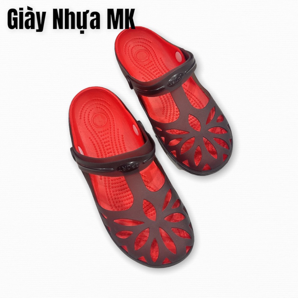 Giày Nhựa Dẻo Bít Mũi NỮ Đi Mưa Bioren Catha Chống Nước Êm Chân - GL035