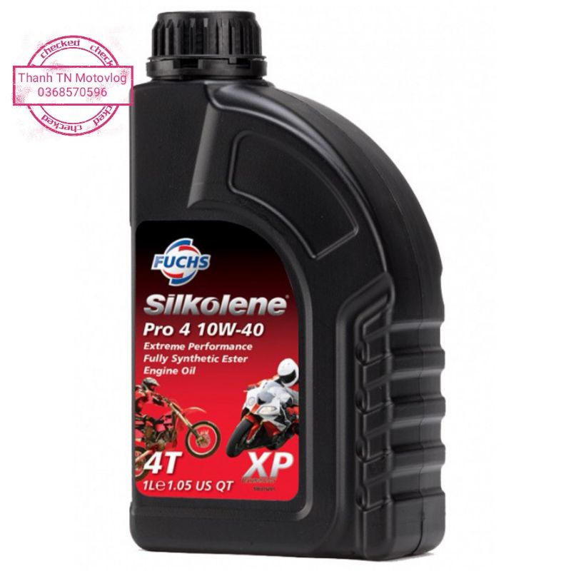 10 chai (1 thùng) nhớt Fuchs Silkolene 10w40 tổng hợp 100%