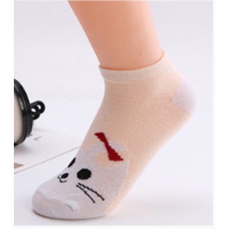 Tất nữ cổ thấp họa tiết mèo dễ thương, kuteTD 0120