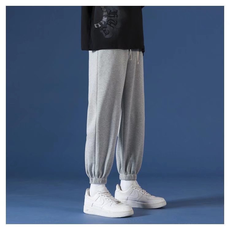 Quần jogger cotton ống rộng phong cách Hàn Quốc thời trang