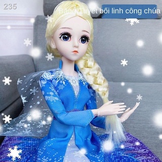 【chuyên gia săn sale】Frozen 2 Princess Toy Girl Bei Ling Barbie Doll Set Aisha Gift Box vải