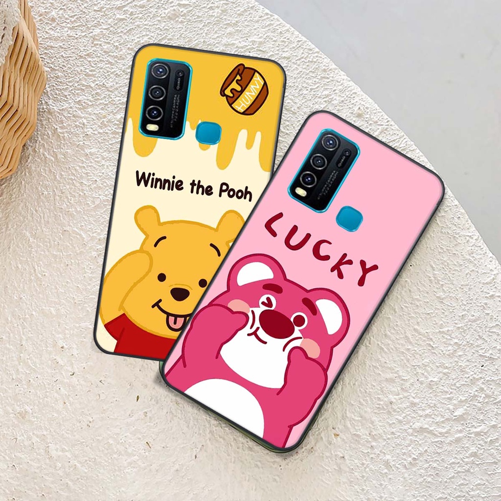 Ốp lưng điện thoại vivo y20 / y20s / y30 / y50 / y72 5g in hình gấu hồng, cute pooh, baby dễ thương